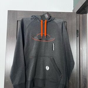 Oakley Dark Heather Hoodie with Orange Highlights
